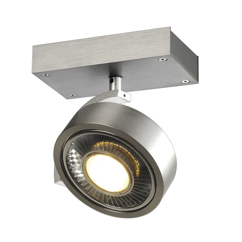 KALU, applique et plafonnier intérieur, simple, alu brossé, GU10/QPAR111, 75W max