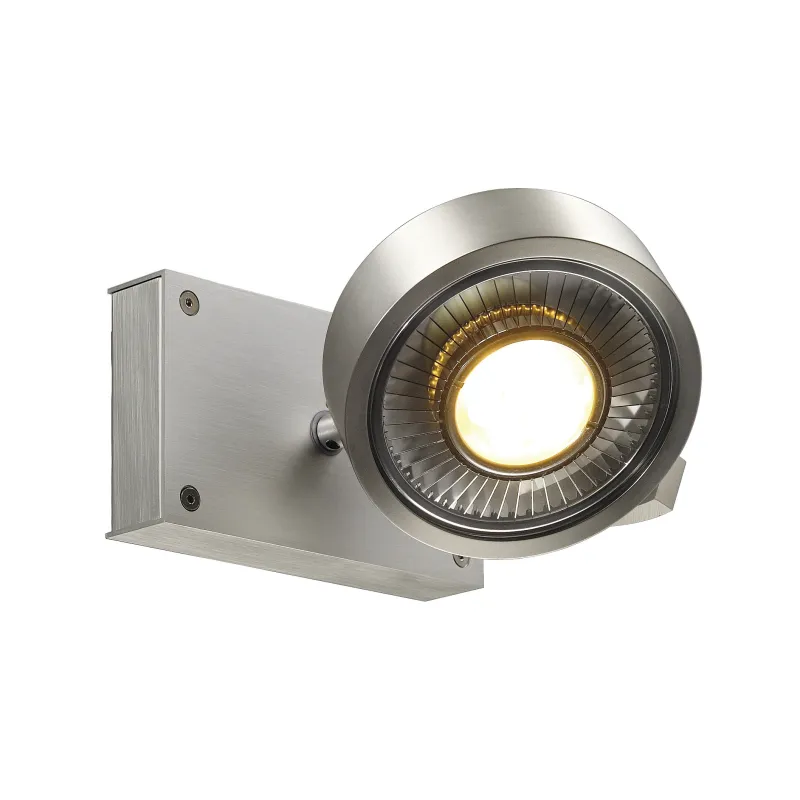 KALU, applique et plafonnier intérieur, simple, alu brossé, GU10/QPAR111, 75W max