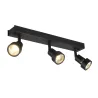 PURI, applique et plafonnier intérieur, triple, noir mat, GU10/QPAR51, 3x 50W max