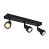 PURI, applique et plafonnier intérieur, triple, noir mat, GU10/QPAR51, 3x 50W max