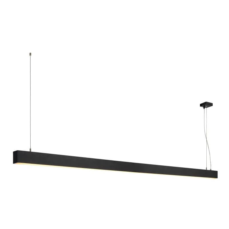 GLENOS, suspension profilée intérieure, 2m, noir, LED, 85W, 3000K, variable 1-10V