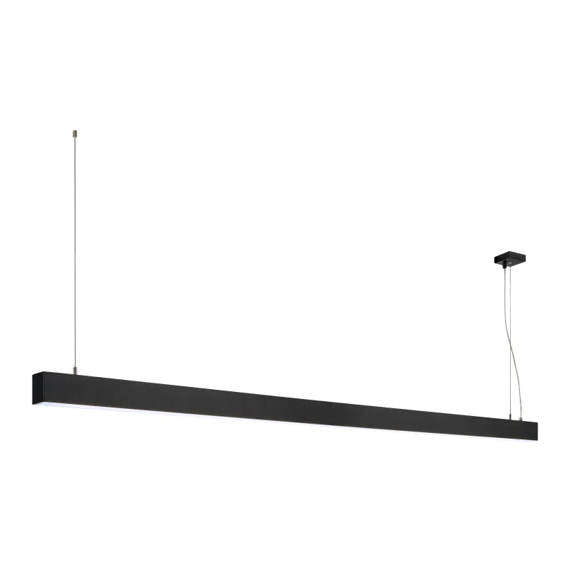 GLENOS, suspension profilée intérieure, 2m, noir, LED, 85W, 4000K, variable 1-10V