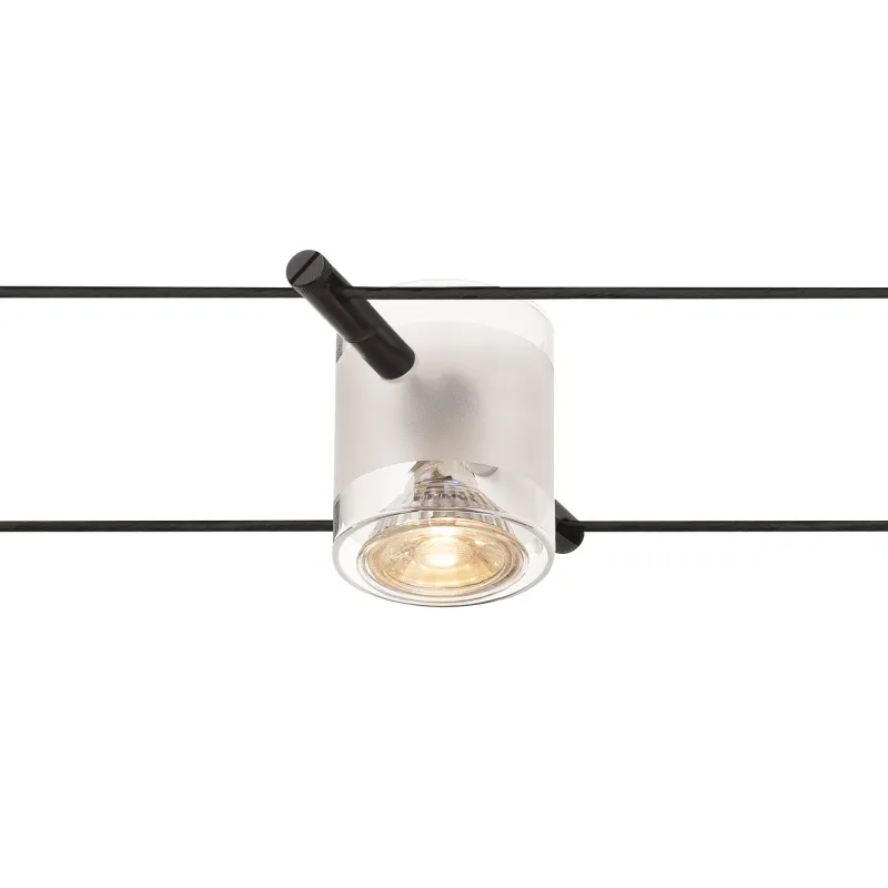 COMET, spot pour câble tendu T.B.T. TENSEO intérieur, noir, GU5.3/QR-C51, 50W max