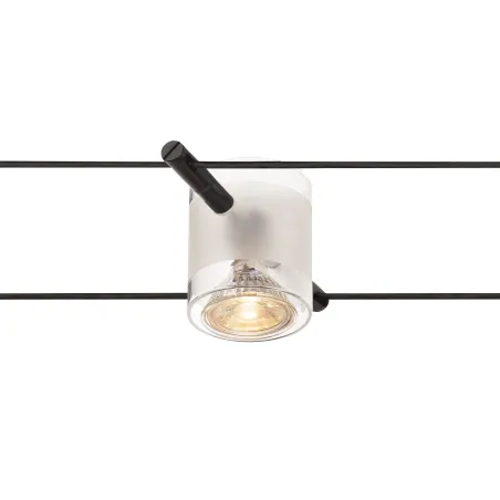 COMET, spot pour câble tendu T.B.T. TENSEO intérieur, noir, GU5.3/QR-C51, 50W max