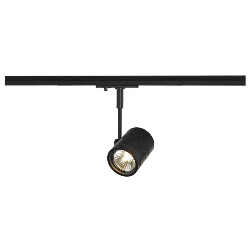 BIMA, spot pour rail 1 allumage intérieur, simple, noir mat, GU10/QPAR51, 50W max