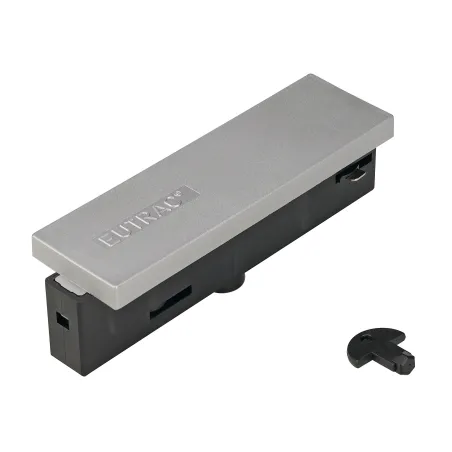 EUTRAC®, alimentation centrale, intérieur, pour rail 3 allumages en saillie, gris