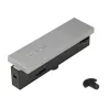 EUTRAC®, alimentation centrale, intérieur, pour rail 3 allumages en saillie, gris
