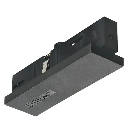 EUTRAC®, alimentation centrale, intérieur, pour rail 3 allumages en saillie, noir