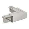 EUTRAC®, connecteur 90 deg , terre extérieure, pour rail 3 allumages en saillie, gris