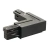 EUTRAC®, connecteur 90 deg , terre extérieure, pour rail 3 allumages en saillie, noir