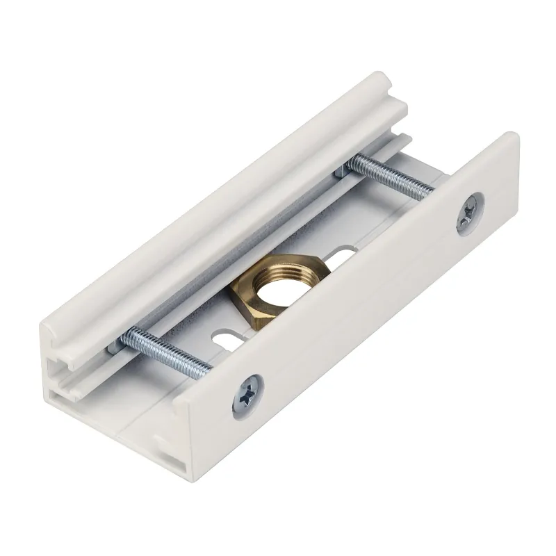 EUTRAC®, connecteur mécanique, intérieur, pour rail 3 allumages en saillie, blanc
