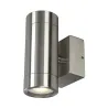 ASTINA STEEL, applique extérieure, inox, GU10/QPAR51, 2x 35W max, IP44, inox 304