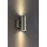 ASTINA STEEL, applique extérieure, inox, GU10/QPAR51, 2x 35W max, IP44, inox 304