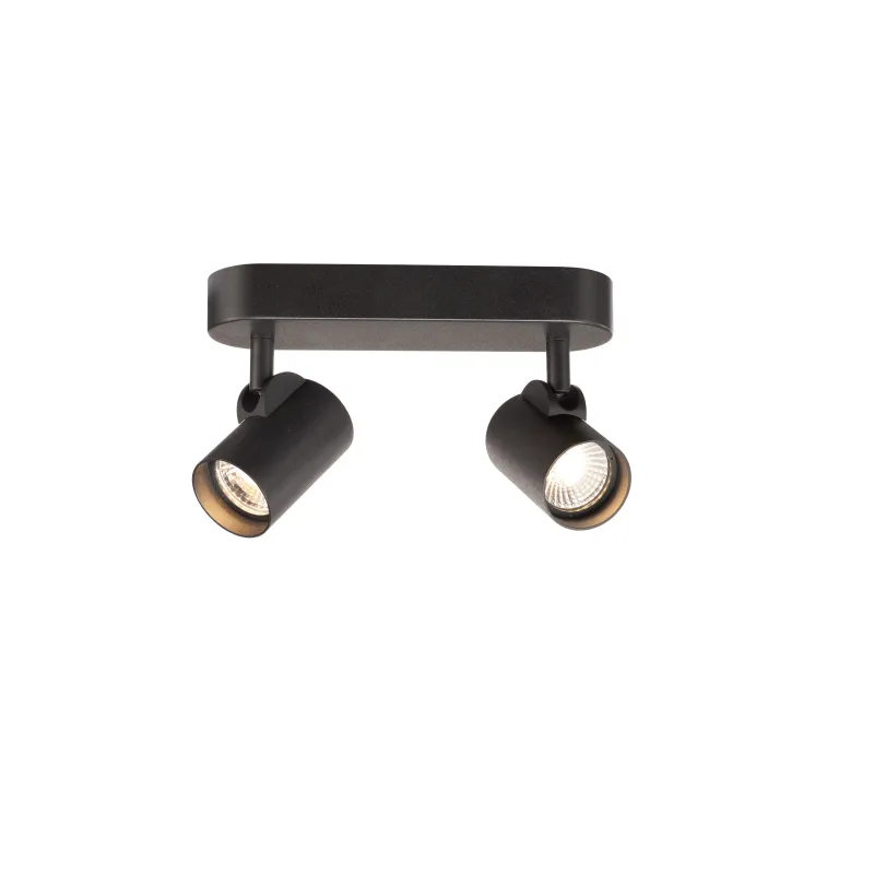 HELIA, applique et plafonnier intérieur, double, noir, LED, 18W, 3000K, variable