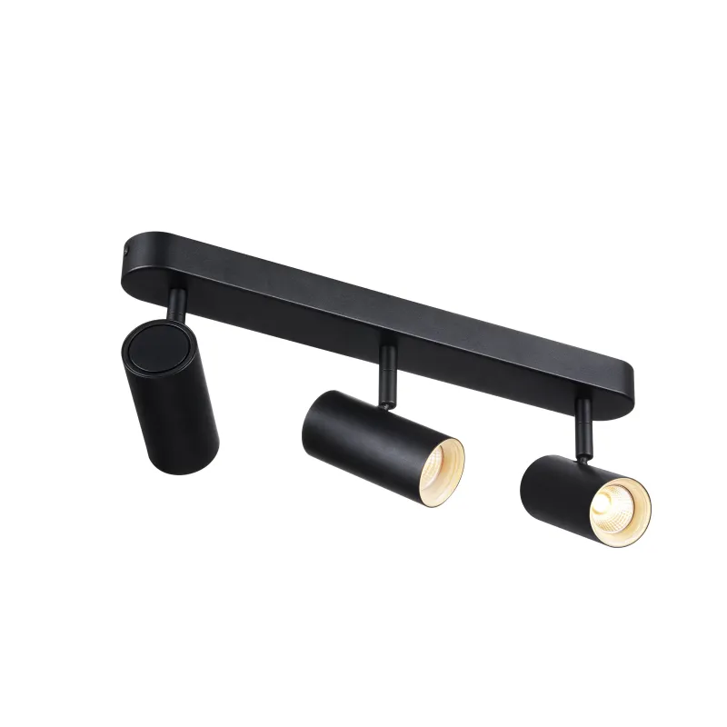 NOBLO, applique et plafonnier intérieur, triple, noir, LED, 24W, 2700K, variable