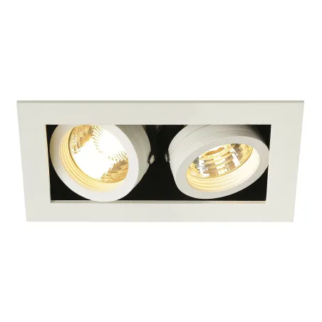 KADUX, encastré de plafond intérieur, double, blanc mat, GU10/QPAR51, 2x 50W max