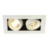 KADUX, encastré de plafond intérieur, double, blanc mat, GU10/QPAR51, 2x 50W max