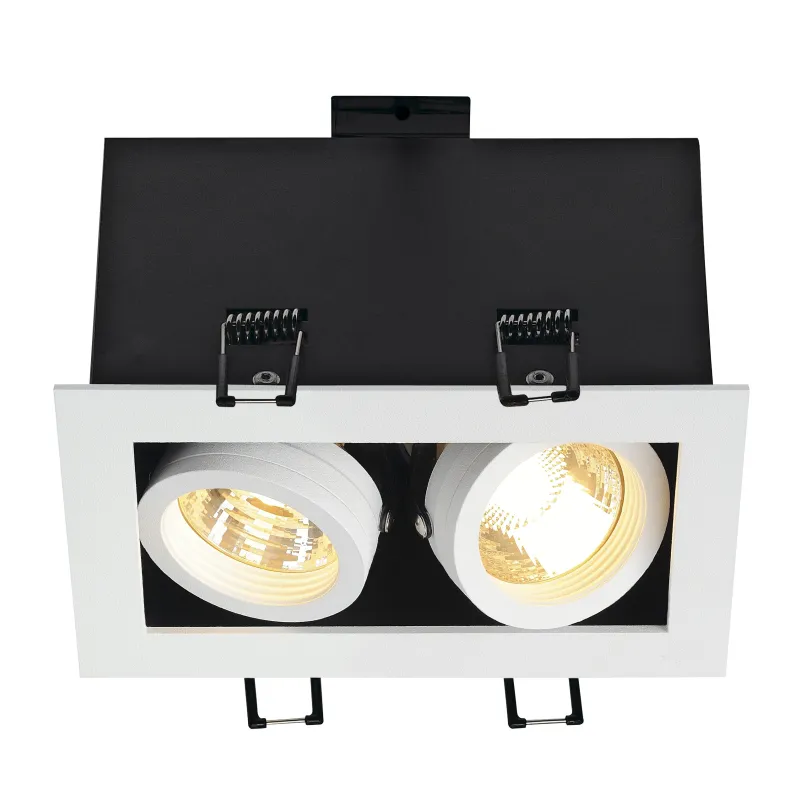 KADUX, encastré de plafond intérieur, double, blanc mat, GU10/QPAR51, 2x 50W max