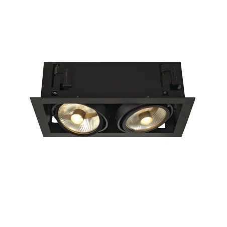 KADUX, encastré de plafond intérieur, double, noir mat, GU10/QPAR111, 2x 75W max