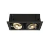 KADUX, encastré de plafond intérieur, double, noir mat, GU10/QPAR111, 2x 75W max