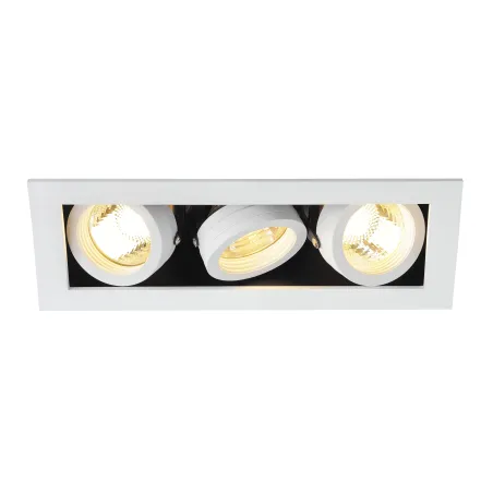 KADUX, encastré de plafond intérieur, triple, blanc mat, GU10/QPAR51, 3x 50W max