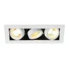 KADUX, encastré de plafond intérieur, triple, blanc mat, GU10/QPAR51, 3x 50W max