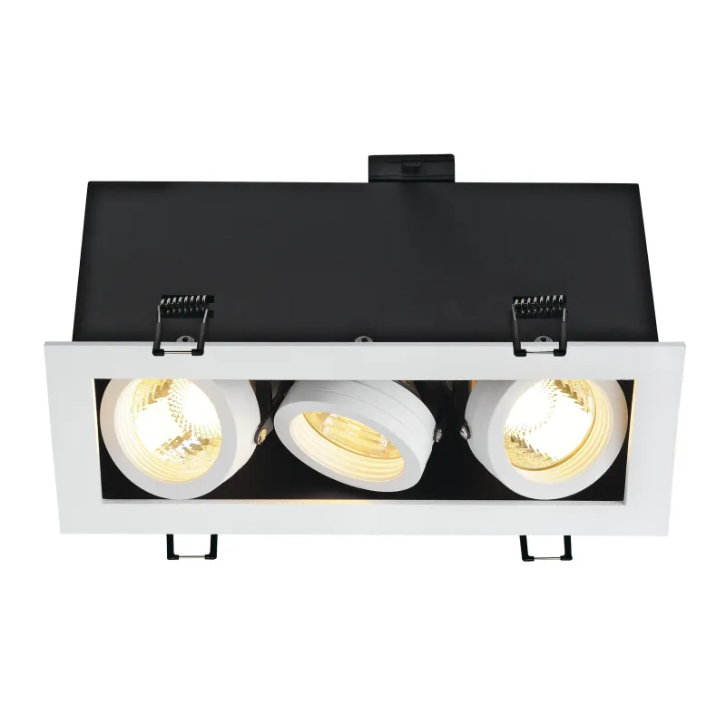 KADUX, encastré de plafond intérieur, triple, blanc mat, GU10/QPAR51, 3x 50W max