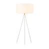 FENDA, lampadaire intérieur, trépied, blanc/chrome, E27, 40W max, sans abat-jour