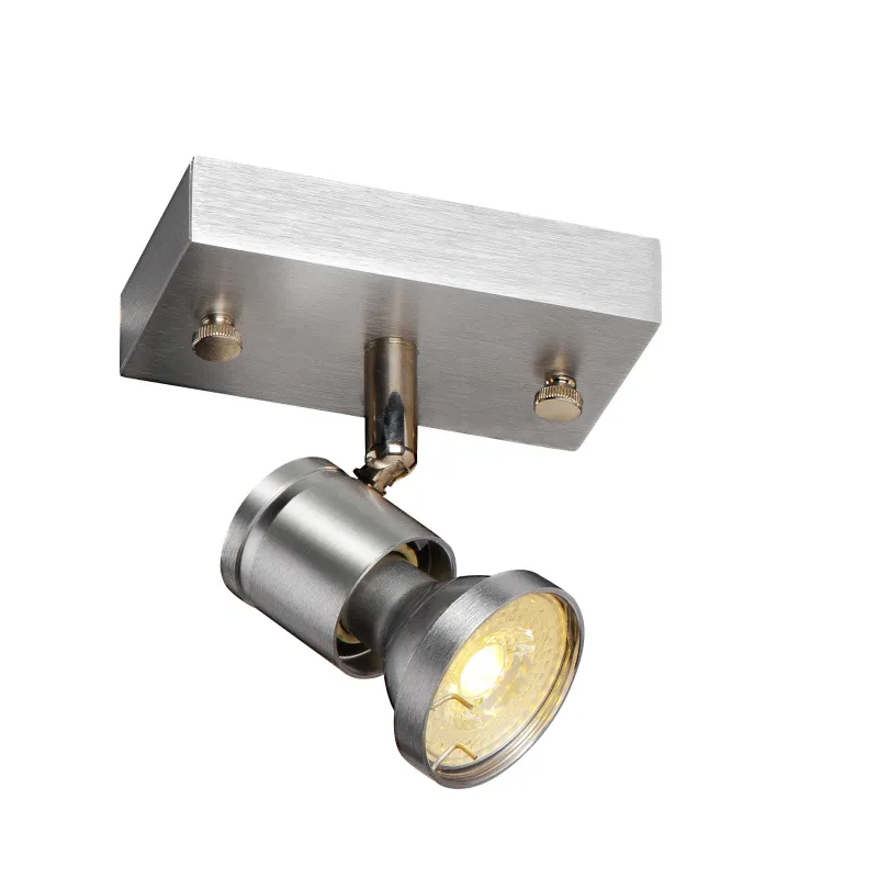ASTO, applique et plafonnier intérieur, simple, alu brossé, GU10/QPAR51, 75W max