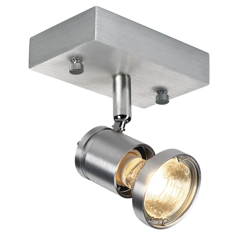 ASTO, applique et plafonnier intérieur, simple, alu brossé, GU10/QPAR51, 75W max