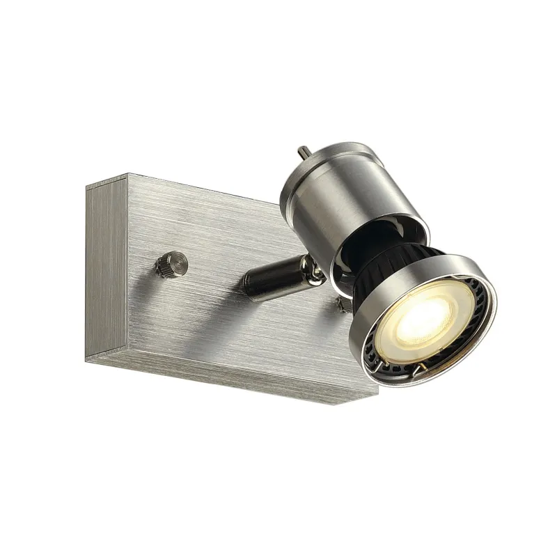 ASTO, applique et plafonnier intérieur, simple, alu brossé, GU10/QPAR51, 75W max