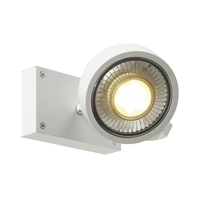 KALU, applique et plafonnier intérieur, simple, blanc mat, GU10/QPAR111, 75W max
