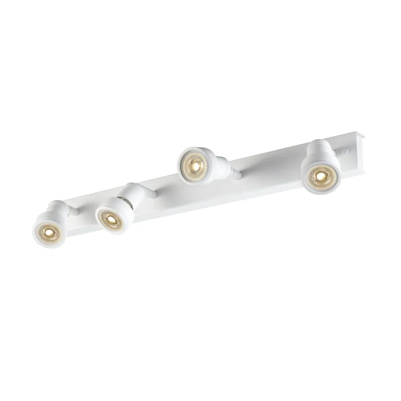 PURI, applique et plafonnier intérieur, quad, blanc mat, GU10/QPAR51, 4x 50W max