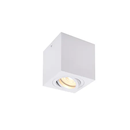 TRILEDO, plafonnier intérieur, simple, carré, blanc, GU10/LED GU10 51mm, 10W max