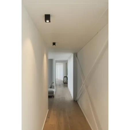 TRILEDO, plafonnier intérieur, simple, carré, blanc, GU10/LED GU10 51mm, 10W max