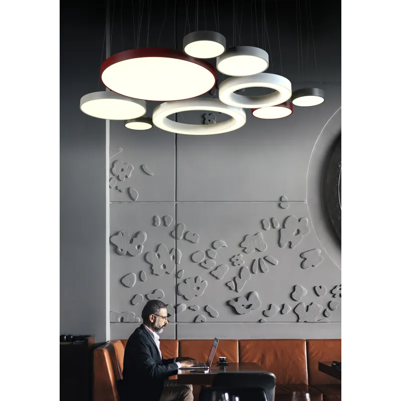 MEDO RING 60, suspension intérieure, rond, blanc, LED, 34W, 3000K, variable Dali