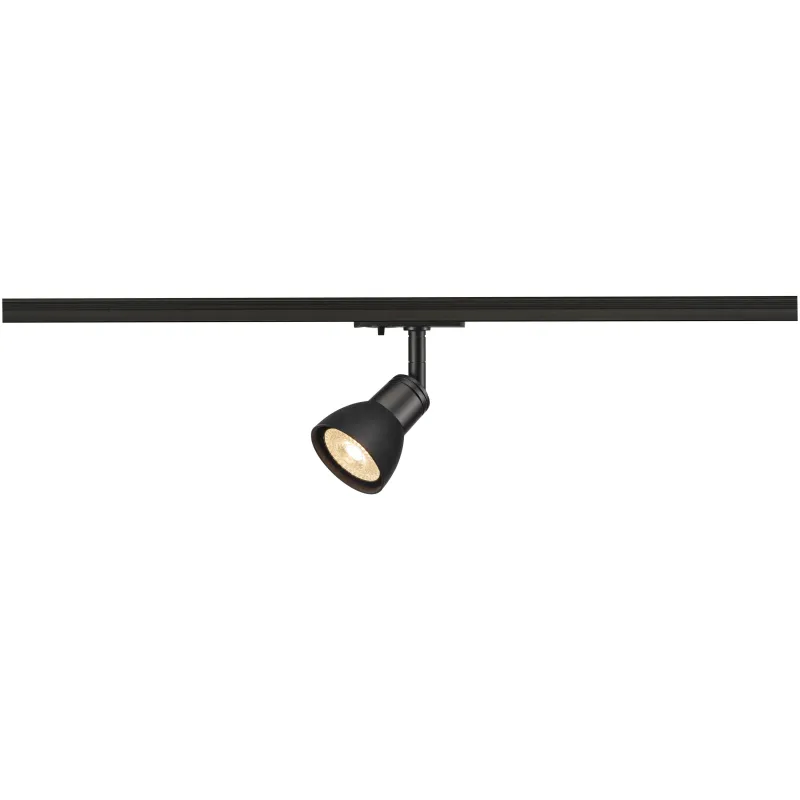 PURIA TRACK, spot pour rail 1 allumage intérieur, noir mat, GU10/QPAR51, 10W max