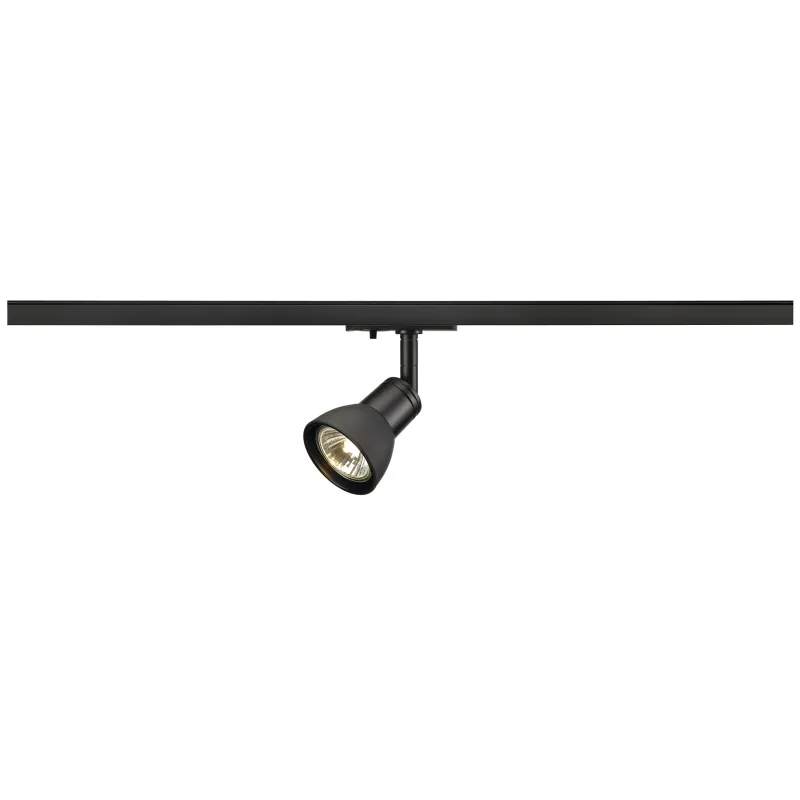 PURIA TRACK, spot pour rail 1 allumage intérieur, noir mat, GU10/QPAR51, 10W max