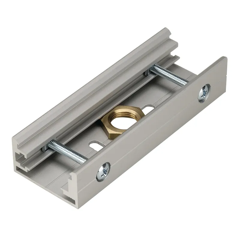 EUTRAC®, connecteur mécanique, intérieur, pour rail 3 allumages en saillie, gris