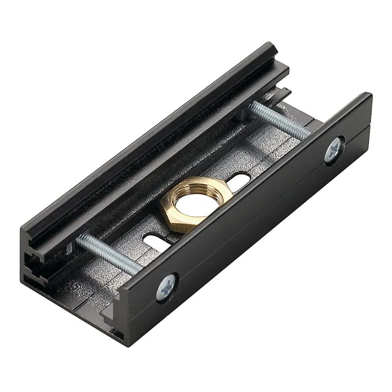 EUTRAC®, connecteur mécanique, intérieur, pour rail 3 allumages en saillie, noir