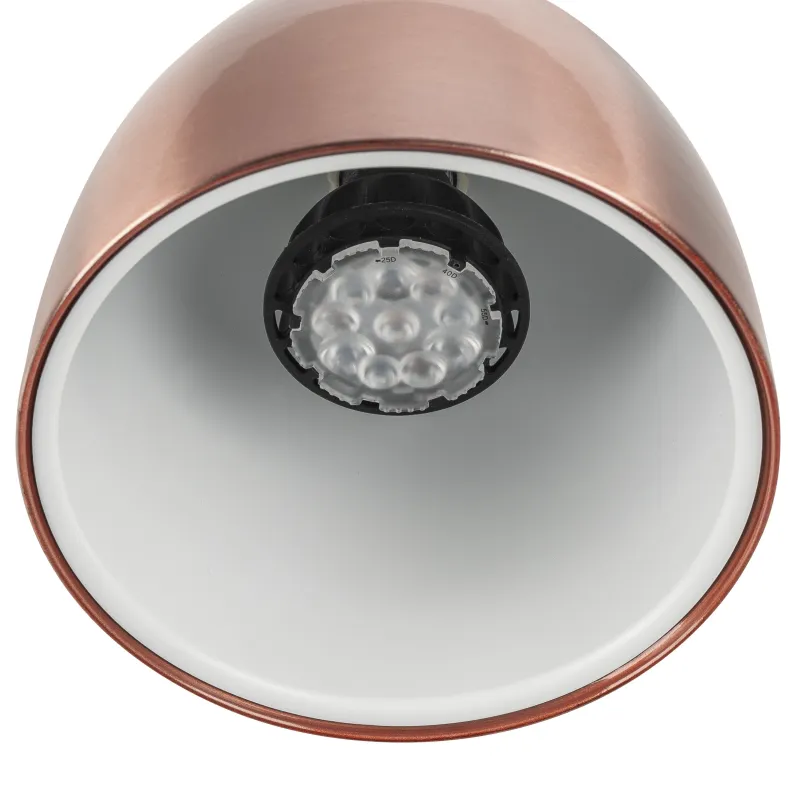 PARA CONE 14, spot pour rail 3 allumages intérieur, cuivre, GU10/QPAR51, 25W max