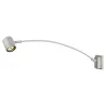 MYRA DISPLAY, spot sur tige extérieur, courbe, gris, GU10/QPAR51, 50W max, IP55