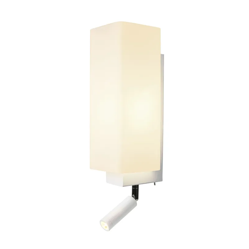 QUADRASS SPOT, applique intérieure, liseuse, blanc, E27, max 40W, LED 2W, 3000K