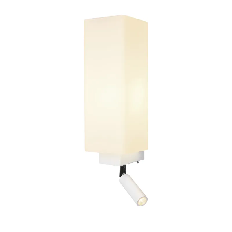 QUADRASS SPOT, applique intérieure, liseuse, blanc, E27, max 40W, LED 2W, 3000K