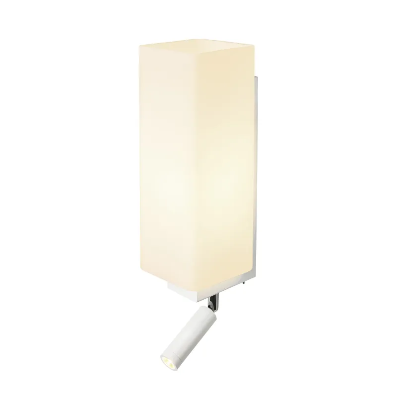 QUADRASS SPOT, applique intérieure, liseuse, blanc, E27, max 40W, LED 2W, 3000K