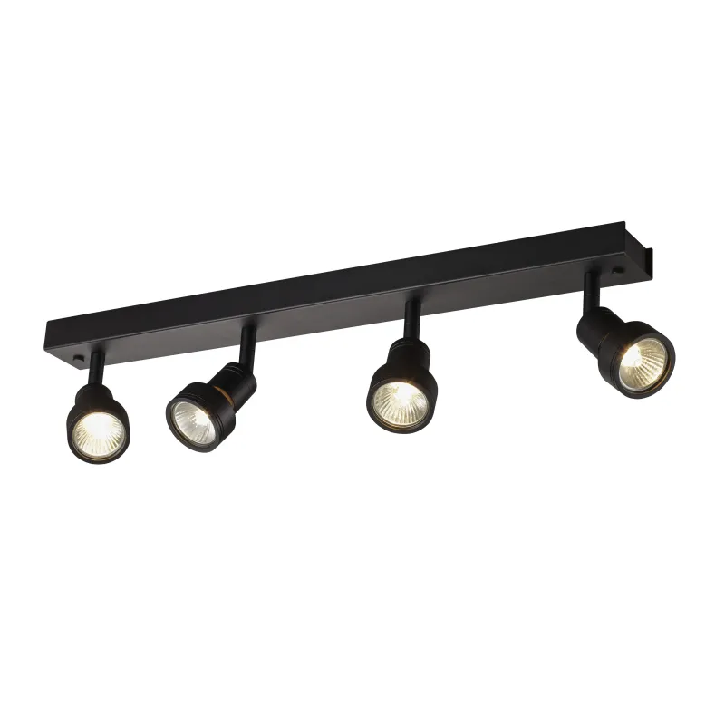PURI, applique et plafonnier intérieur, quad, noir mat, GU10/QPAR51, 4x 50W max