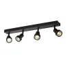 PURI, applique et plafonnier intérieur, quad, noir mat, GU10/QPAR51, 4x 50W max