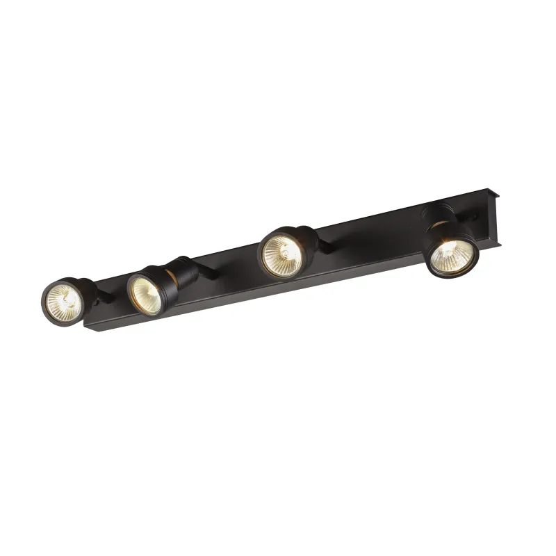 PURI, applique et plafonnier intérieur, quad, noir mat, GU10/QPAR51, 4x 50W max