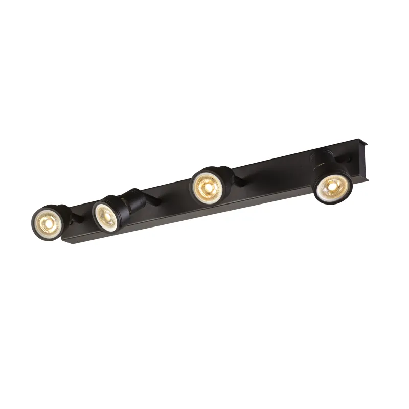 PURI, applique et plafonnier intérieur, quad, noir mat, GU10/QPAR51, 4x 50W max