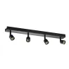 PURI, applique et plafonnier intérieur, quad, noir mat, GU10/QPAR51, 4x 50W max
